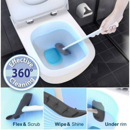 Aqua Laser Toilettenbürste in weißem oder schwarzem Halter